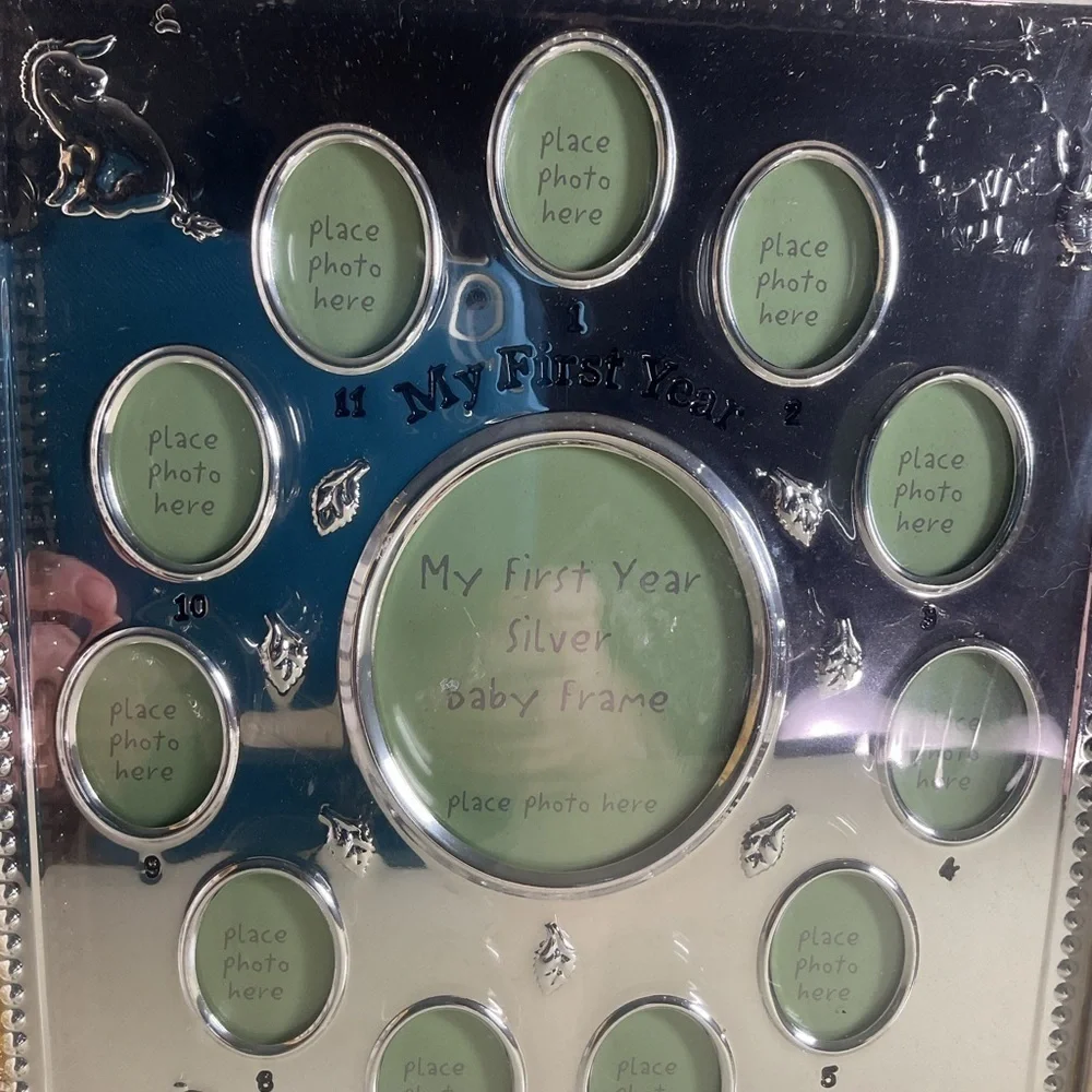 Disney Classic Pooh Silver Baby Photo Frame First Year Memory Frame